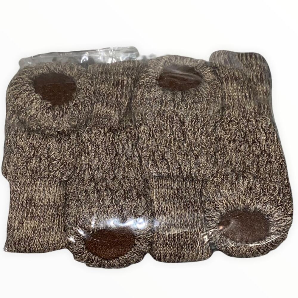 NWT Dog Grip Socks XS Small Non Slip Paw Protector Brown Knit
